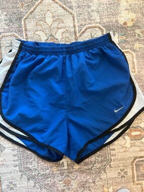 Nike Royal Blue Dri-FIT Athletic Shorts with White Logo